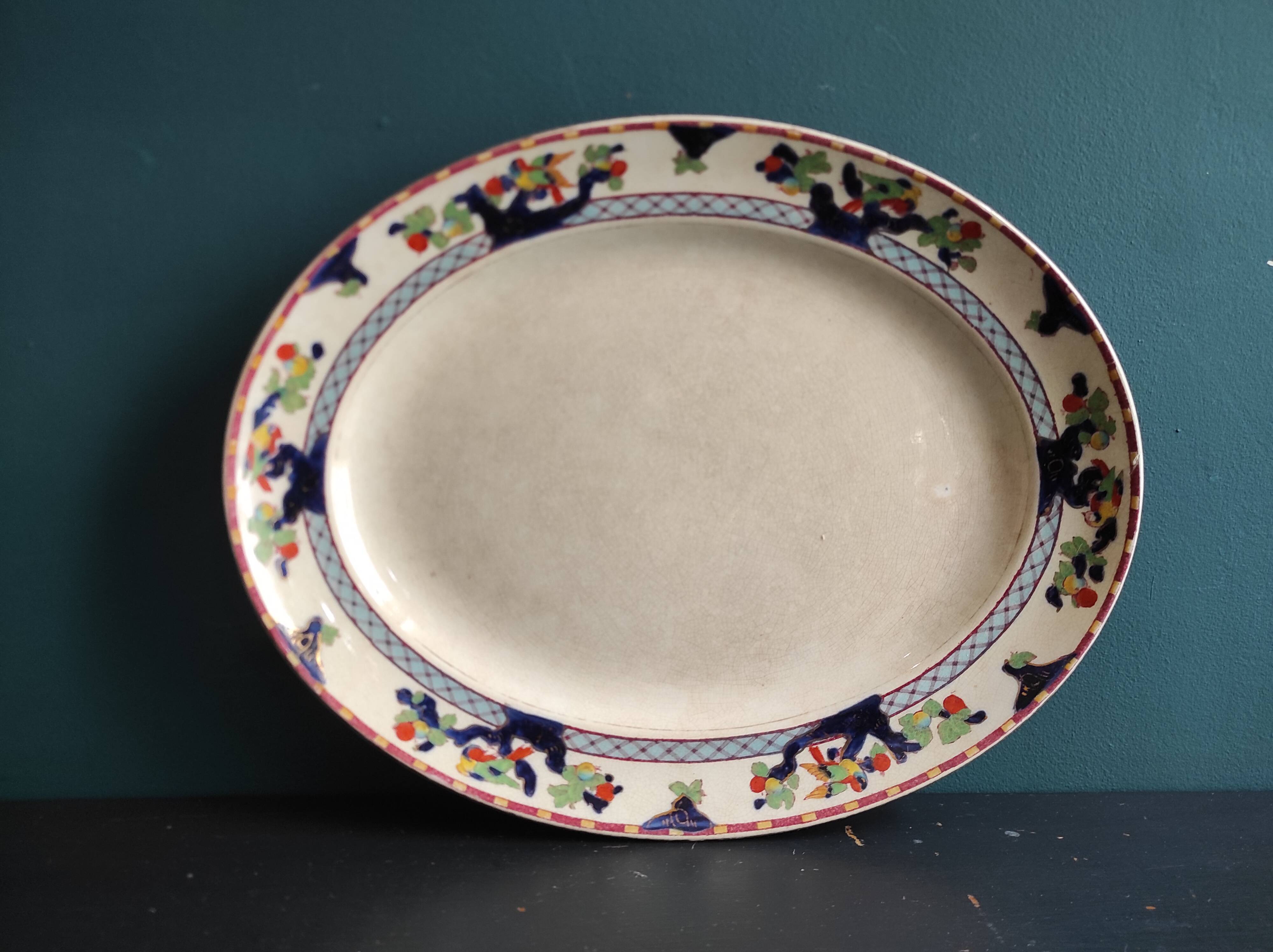 Losol Ware Keeling & Co. oval serving plate, Beverley, England, Burslem , 1
