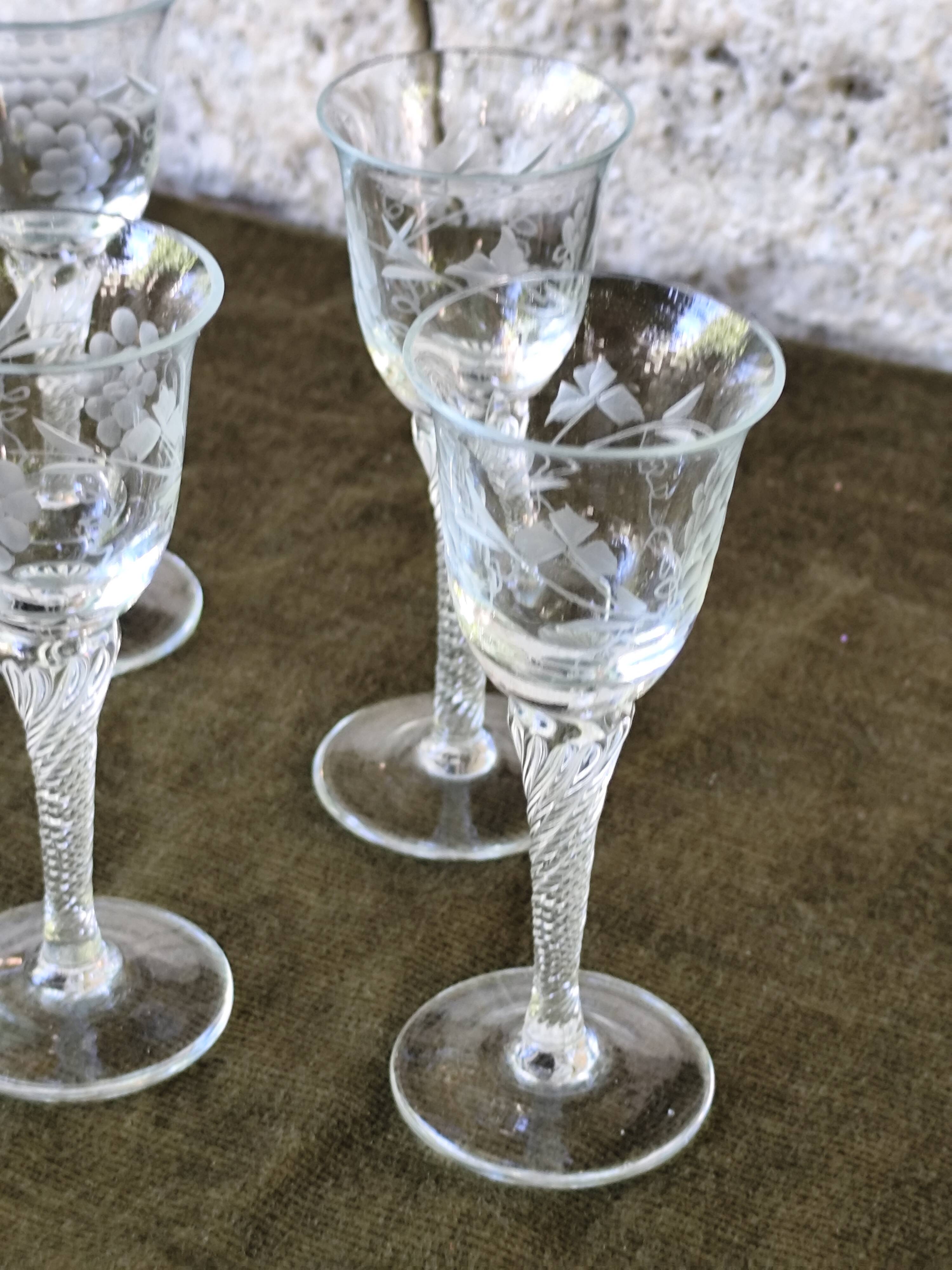 Engraved wine glasses