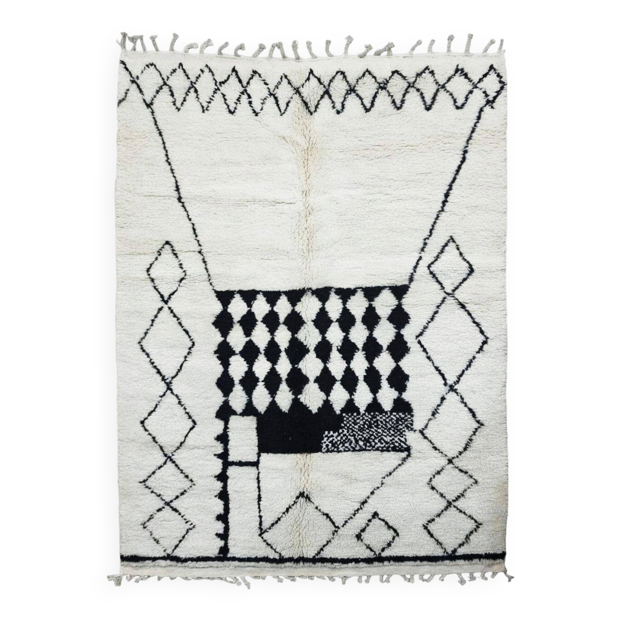 Tapis Bebère Noir et blanc - 275 x 193 cm