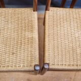 Vintage lounge chairs with rope seats