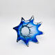 Large Bohemian Crystal Coupe Hospodka Blue Sommerso 1960