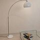 Arc floor lamp with a marble base