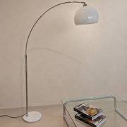 Arc floor lamp with a marble base
