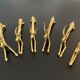 6 porte-couteaux forme antilope en laiton