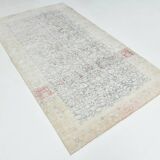 5x8 Navy Blue Beige Vintage Persian Rug, 144x259Cm SK 21485