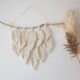 Macramé wall hanging feathers