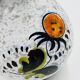 Pair of vintage hand-painted Italian floral vases
