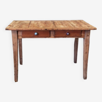 Old wooden farm table