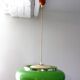 Suspension vintage space age soucoupe vert année 1970