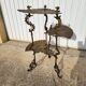 3-tier bronze napoleon iii pedestal table plant holder from the 19th century