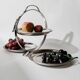 Plateau de service pliant vintage des années 1960, 3 assiettes gravées en acier inoxydable, design Carlo Alessi, série Mercury 898