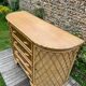 Vintage rattan and oak sideboard 1960-70