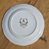 Assiette ancienne "Moulin des loups 1880" collection Lille motif "Le Moulin"