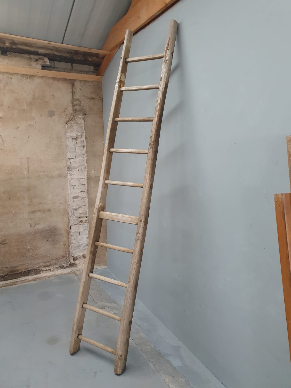 Antique oak ladder