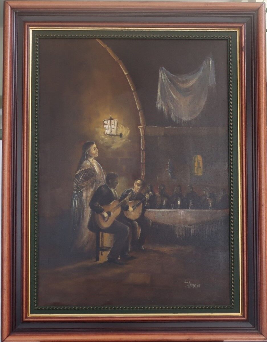 Oil painting - Fado - Painter Teixeira Cardoso.