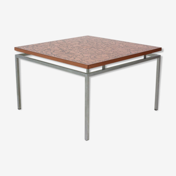 Table basse carrée en cuivre des années 60