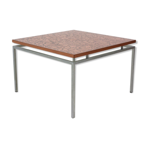 Table basse carrée en cuivre des années 60