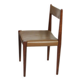 Lot de Chaises en palissandre et cuir kaki  1960s, Fabriquant Lübke,