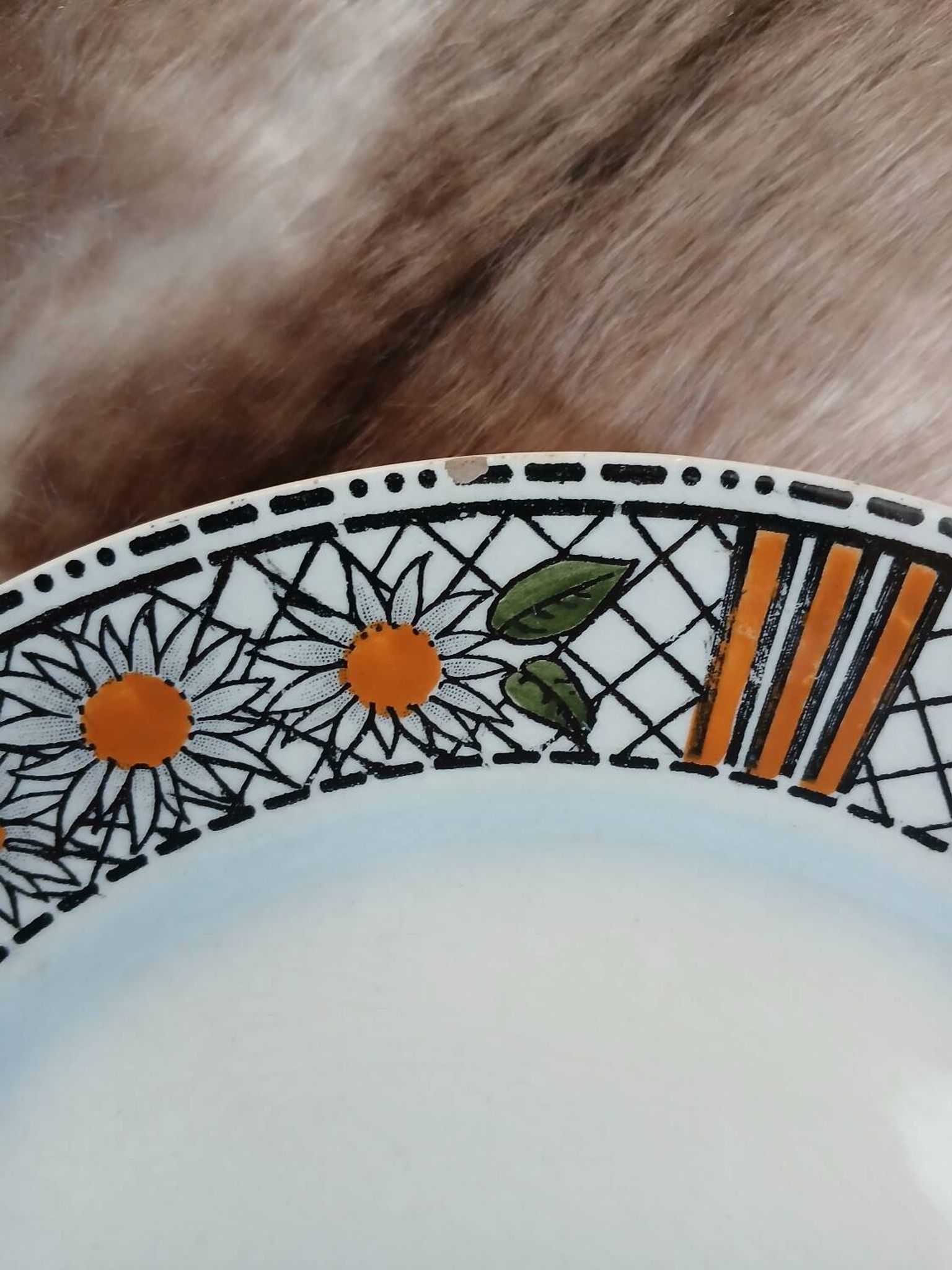 4 antique flat plates "Élisabeth"