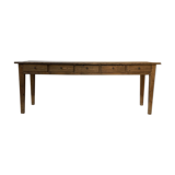 Farmhouse table pine multi-drawers