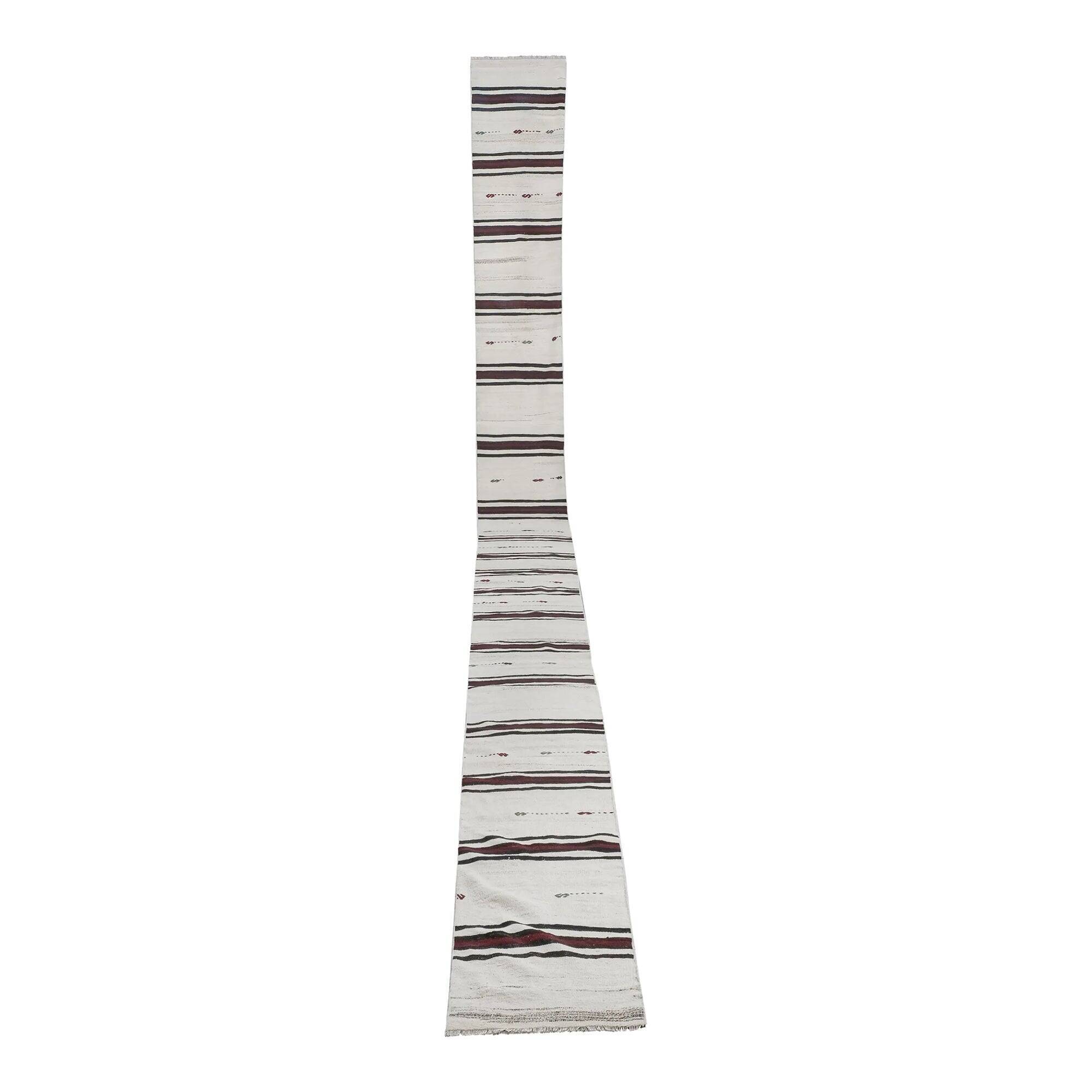 Vintage Turkish hallway rug 60x805 cm