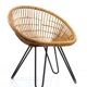 Chaise en rotin vintage des années cinquante de Noordwolde, Dirk van Sliedrecht.