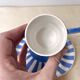 Vintage fox trott coffee cup sarreguemines, art deco striped service.