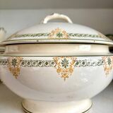 Longwy ironware soup tureen, "Longpré" service