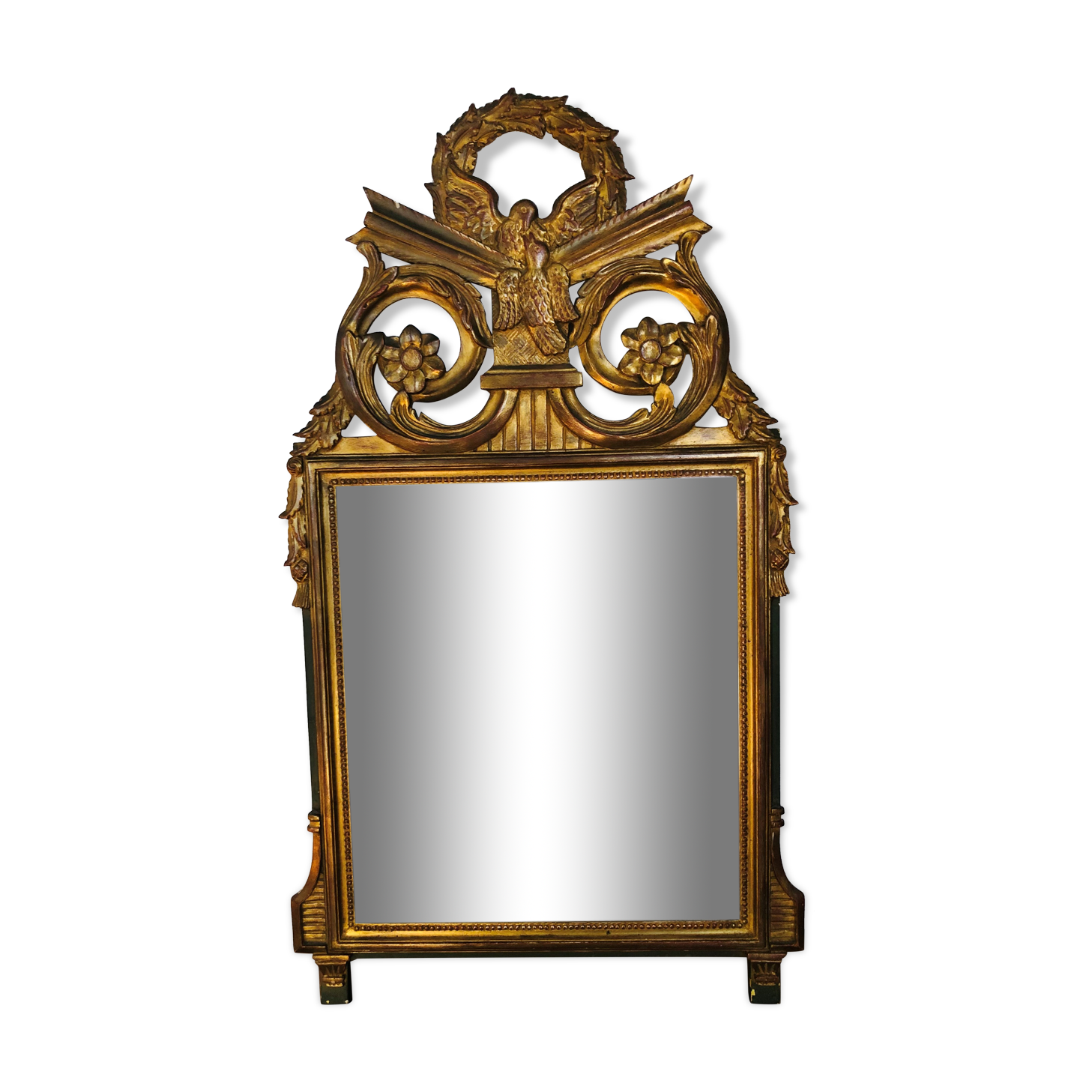 Gilded carved wooden mirror