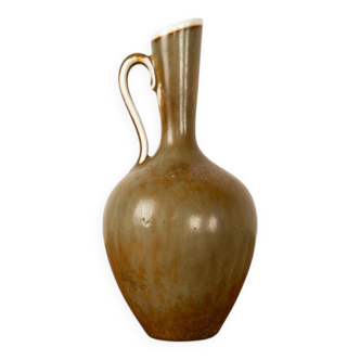 Vase, pichet, en céramique émaillée kaki par Gunnar Nylund pour Rörstrand S