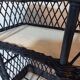 Mini bar or portable bottle holder in black rattan