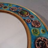 French ceramic mirror, 1960s