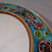 French ceramic mirror, 1960s