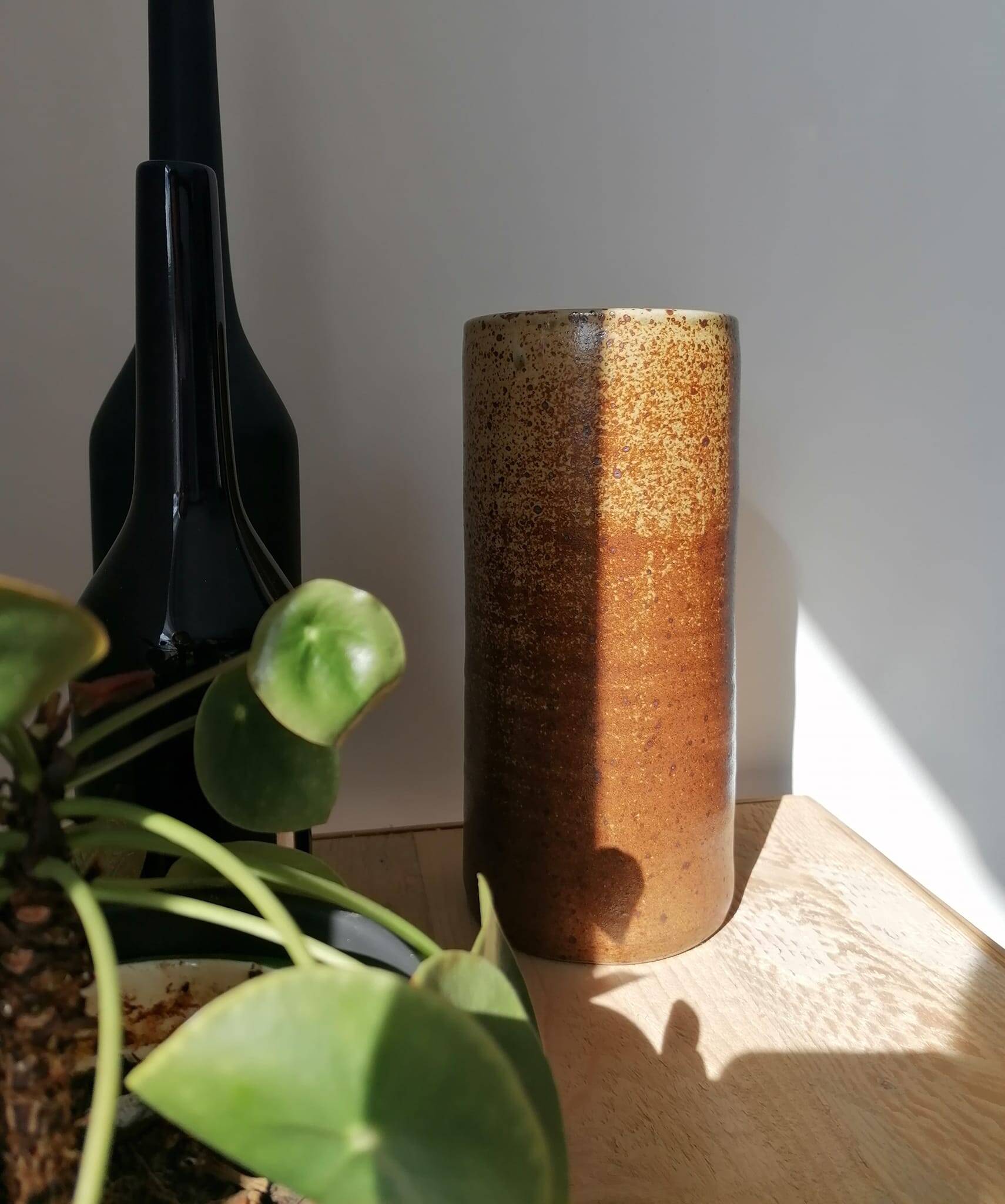 Vase roll in vintage stoneware, 70s