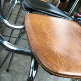 Vintage chrome and leatherette chairs