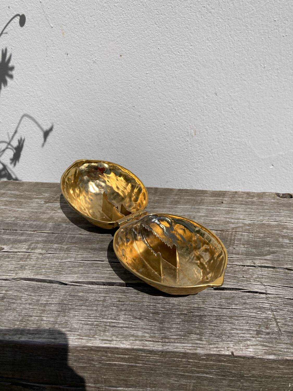 Golden metal nutcracker