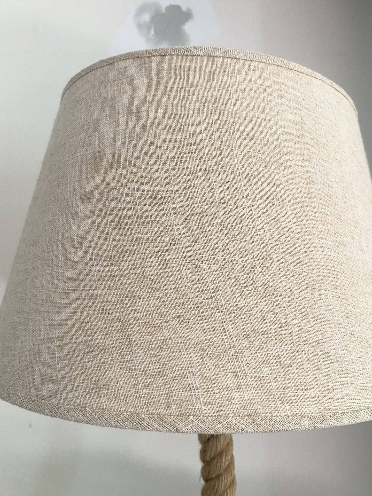 Lampe corde et abat-jour en coton