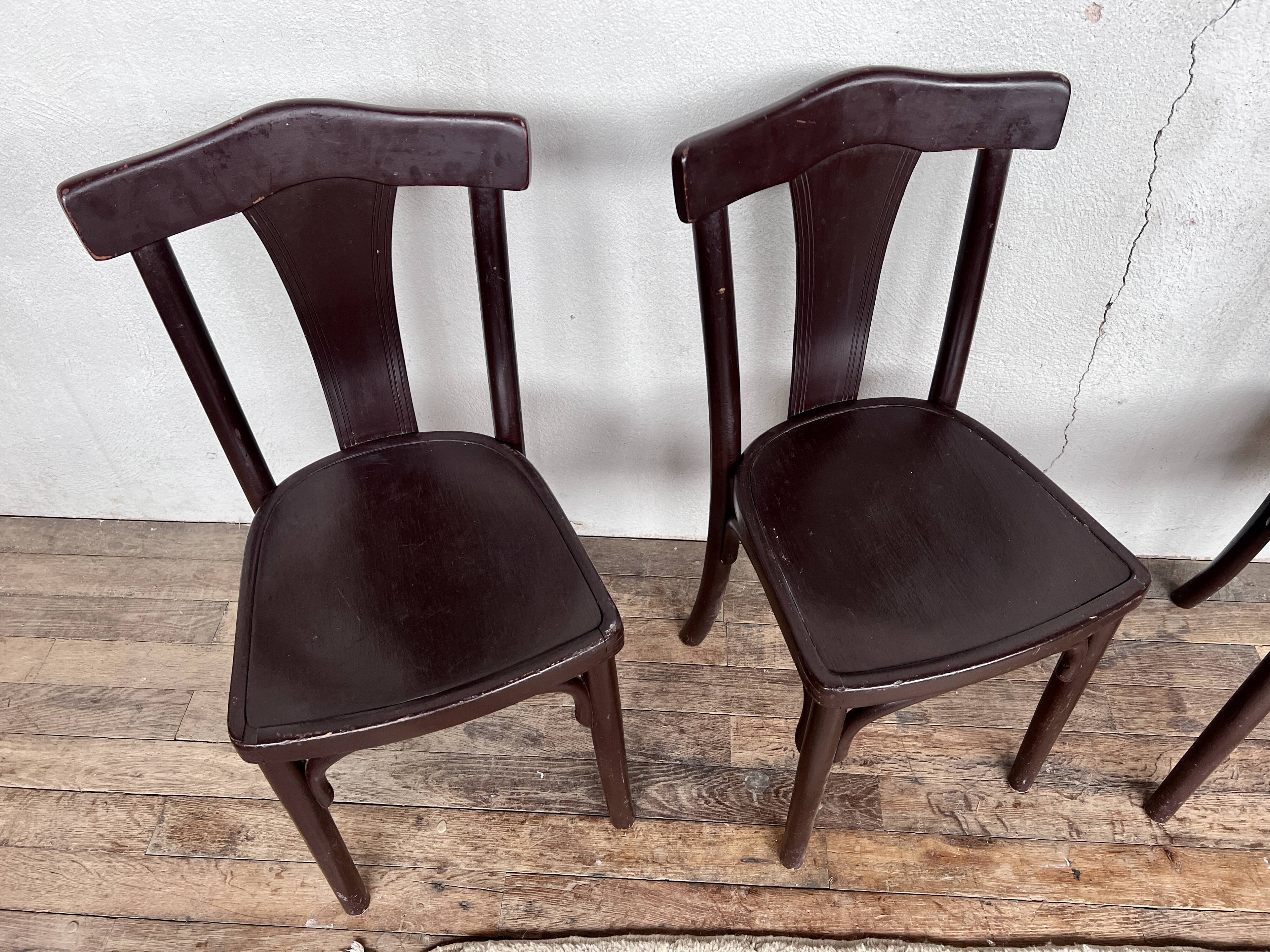 Série de 4 chaises Thonet N°A217 de 1930