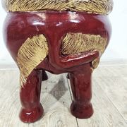 Antique elephant xl side stool / 19th century / unique boho chic piece.