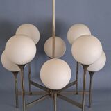 Chandelier Sciolari 8 balls in satin glass.