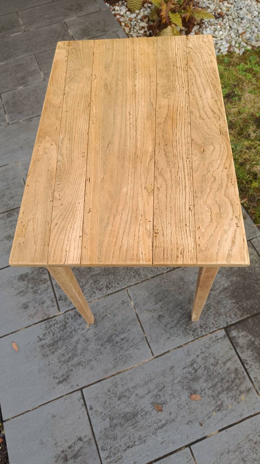 Old table made of raw wood