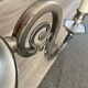 Lustre with 6 arms by Deknudt in patinated metal