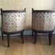 Pair of gooseneck gondola chairs