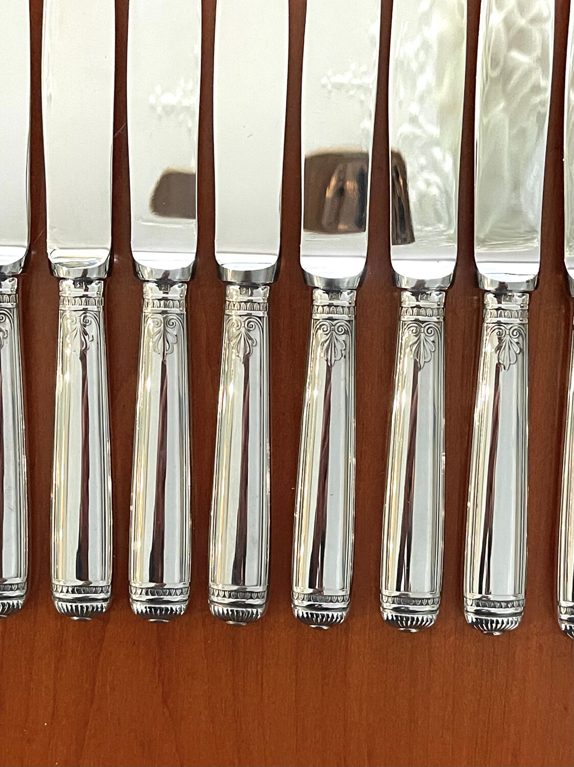 Christofle Malmaison, 12 cheese dessert knives 19.5 cm