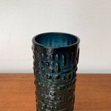 Brutalist Glass Bulb Vase Mid-Century Model F231 by Emil Funke for Gral