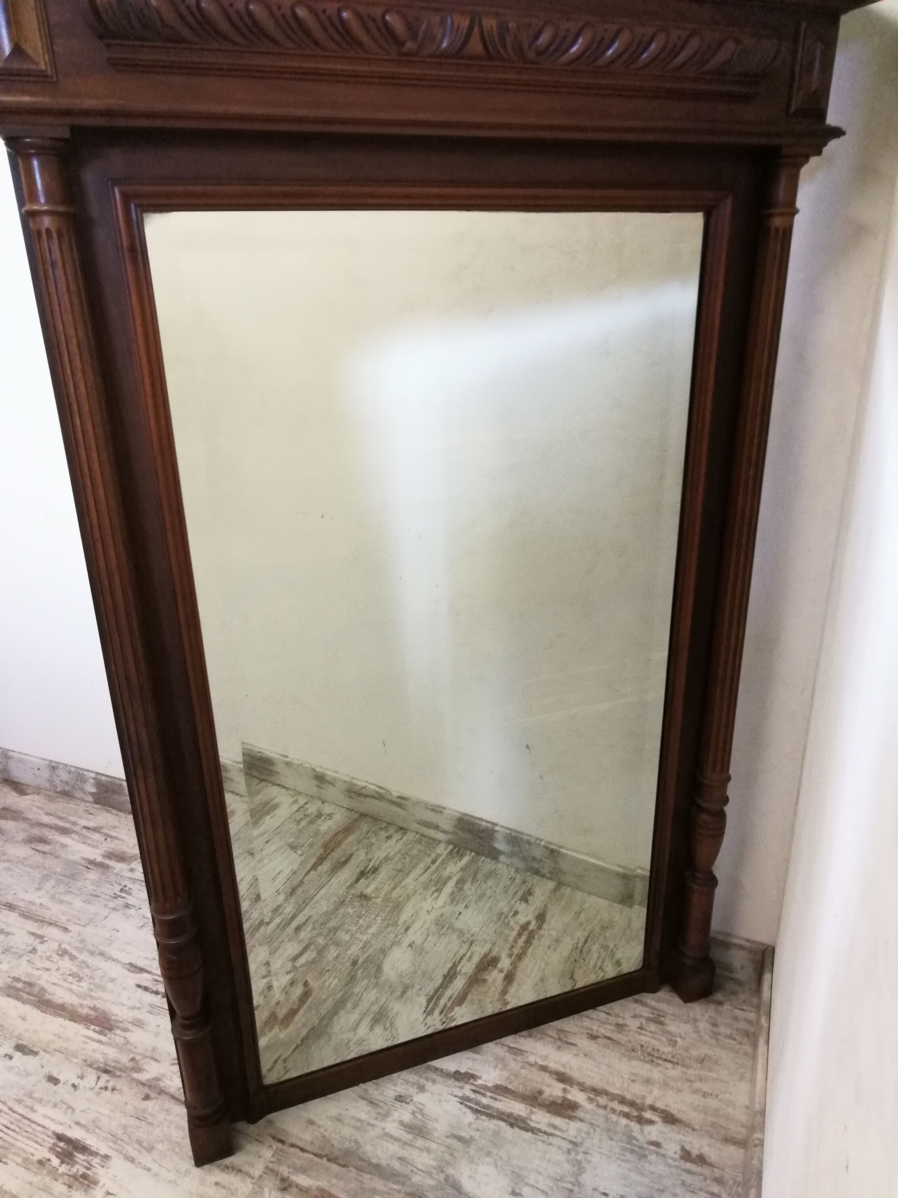 Antique trumeau mirror