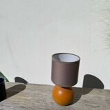 Lampe boule en bois tourné, 1990