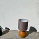 Turned wooden ball lamp 1990