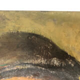 Oil on canvas portrait of an old man with a pipe