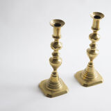 Pair of brass candlesticks